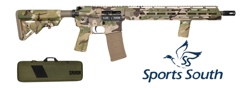 Diamondback DB15 Exclusive 5.56mm 30rd,16" Barrel, Swamp Stalker Camo Cerakote, Picatinny Rail, M-Lok Handguard, B5 Bravo MultiCam Grip, Savior case