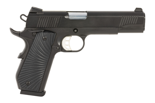 Tisas 1911 Carry B45B, 1911, Full Size, 45ACP, 5" Barrel, Cerakote Finish, Black, Sunburst Texture G10 Grips, Novak White Dot Sights, 8rd, 2 mags