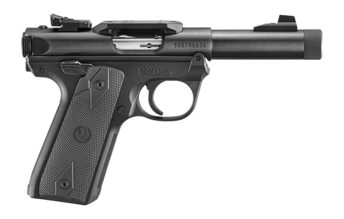 Ruger Mark IV 22/45, America's 250th Anniversary Edition 22 LR, 4.4" Threaded Barrel, Black, Checkered Grip, Fixed Front, Adj Rear, 10rd