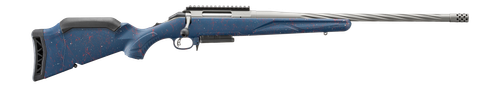 Ruger American Generation II, 250th Anniversary Edition, 308 Win, 20" Spiral Fluted Barrel, 5/8X24, Gun Metal Gray, Liberty Blue Gen II Stock W/Red and White Splatter, 3rd