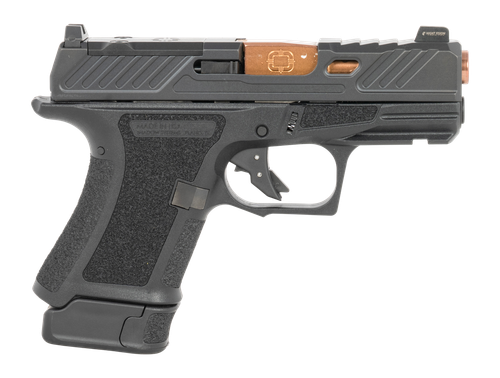 Shadow Systems CR920 Elite 9mm, 3.4" Bronze Match Barrel, Black Nitride, Optic Cut-Serrated-Windowed Stainless Slide, Black, 13rd
