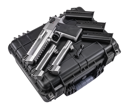 Magnum Research Desert Eagle Mark XIX Component System 357 Mag -9rd, 44 Mag-8rd, 50 AE-7rd, 6" Barrel, Brake, Rail, Stainless, Serrated, Beavertail
