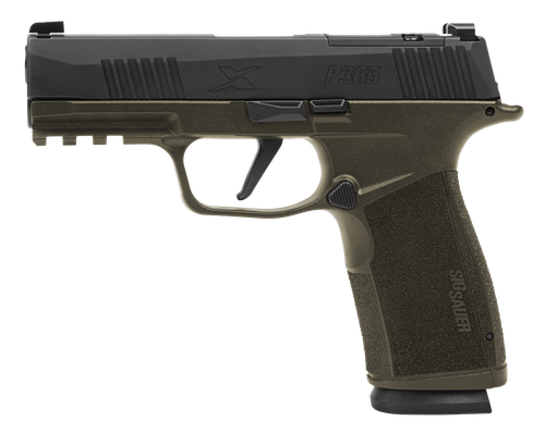 Sig Sauer P365 X-Macro Fortunate Sun 9mm, 3.7" Barrel, Optic Ready, Green & Black Nitron, 17rd