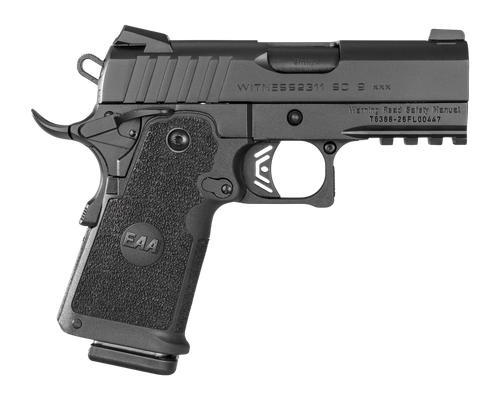 Girsan Witness 2311 CMXXX 9mm 4.25" Black Barrel, Lightening Cut/Optic Ready/Serrated Slide, Black Polymer Frame Accessory Rail, RMSc Footprint, 16 rd