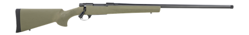 Howa 1500 Hogue 25 Creedmoor 5rd, 24" Matte Black Threaded Steel Barrel, Drilled & Tapped Receiver, Green Hogue OverMolded Synthetic Stock