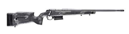 Bergara B-14 Crest 22 Creedmoor 5rd,20" Sniper Gray Cerakote Fluted Threaded Barrel & Steel Drilled & Tapped Receiver, Fixed Carbon Fiber Black & Gray Sponge Accents Stock, Right Han