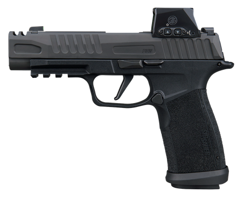 Sig Sauer P365XF 9mm, 3.7" Barrel, Integrated Compensator, ROMEO-X SIG-LOC Compact Enclosed Red Dot, Nitron Black, 21rd