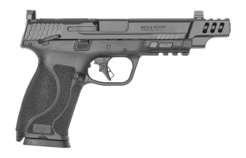 Smith & Wesson M&P M2.0 10mm, 5.6" Ported Barrel, Black Stainless, Ported/Serrated Slide, , Picatinny Rail, Interchangeable Grips, 10rd