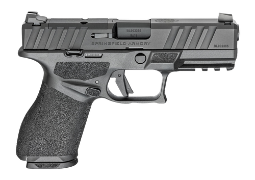 Springfield Echelon Alpha 4.0C 9mm, 4" Barrel, Optic Ready-Serrated Slide, Black, Rail, Adaptive Texture Grip, 10rd