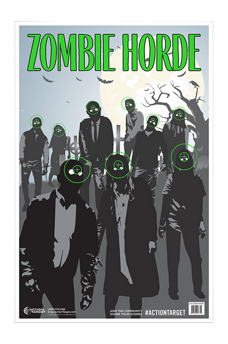 Action Target Zombie Horde Target, Green, 23" x 35", 100 Per Box