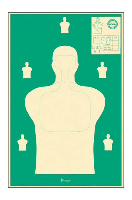 Action Target Georgia Public Safety Training Target, Green, 100 Per Box