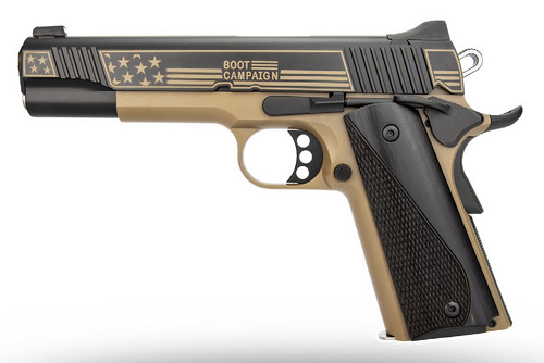 Kimber DS Warrior LW Boot Campaign Bundle 9mm 20rd,5" Stainless Deep Crown Barrel, KimPro Black Stainless Steel Engraved/Optic Cut/Serrated Slide, Black Anodized Aluminum Frame
