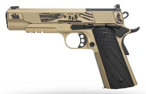 Kimber Next Gen 45 ACP 7rd 5" Stainless Deep Crown Barrel, Stainless Engraved, Optic Ready, Serrated, Satin Stainless, Beavertail, Black Walnut G10