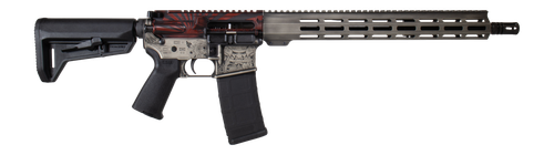 Shark Coast Tactical Bushido 5.56mm 30rd,16" Black Nitride Threaded Barrel, Engraved Aluminum Receiver Picatinny Rail, M-Lok Handguard, Magpul Collapsible Black Polymer Stock, Ma