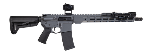 Shark Coast Tactical Grey Night Bundle 5.56mm 10rd,16" Black Nitride Barrel, Gray Cerakote Aluminum Receiver Picatinny Rail, M-Lok Handguard, Black Polymer Stock & Grip, StreamLight ProT