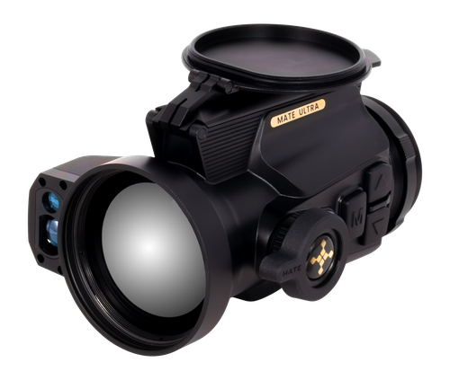 NOCPIX MATE Ultra S60R, Thermal Clip-On, 1X Magnification, 60mm Objective Lens, Matte Black, Integrated Laser Range Finder, Includes (4)-RechargeableBatteries