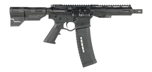 ATI Alpha Maxx 5.56mm 60 rd Mag, 7.50" Black Threaded Barrel, Black Receiver Picatinny Rail, Black Polymer Blade, Black A2 Grip