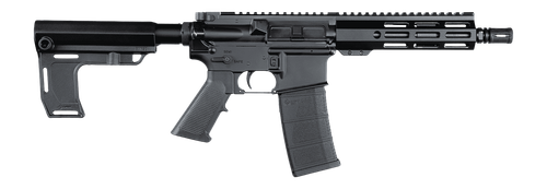 Andro Corp Industries ACI-15 CQB 5.56mm 30rd, 8" Barrel, Black Receiver Picatinny Rail, M-Lok Handguard, Black Polymer SBA3Brace, A2 Grip