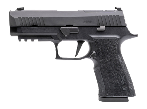 Sig P320 XTen Carry Comp 10mm Auto 10rd, 3.80" Black Nitron Optic Ready/Single Port Integrated Expansion Slide, Black Stainless Steel Frame Picatinny Rail, XSeries Carry Length M