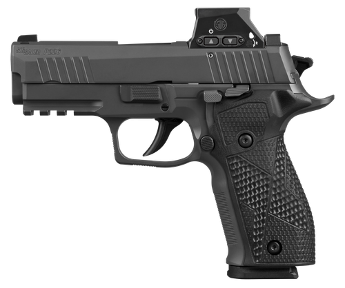 Sig Sauer P226X Optic Carry 9mm, 3.8" Bull Barrel, ROMEO-X SIG-LOC Pro Red Dot, Black, Hogue G10 Grips, 18rd