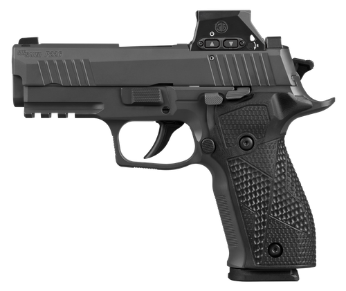 Sig Sauer P226X Optic Carry 9mm, 3.8" Bull Barrel, ROMEO-X SIG-LOC Pro Red Dot, Black, Hogue G10 Grips, 10rd