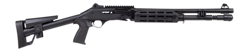 Panzer Arms M4 Speed Pro 12 Ga 3" 5rd, 18.50" Black Ported Barrel, Black Aluminum Receiver Picatinny Rail, M-Lok Handguards, Black Skeleton Grip, Ambidextrous