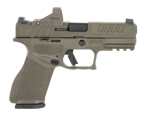 Springfield Echelon 4.0C Viridian 9mm, 4" Barrel, Olive Drab Green, White Dot Front , Tactical U-Dot Rear , Range Bag, Viridian RFX11 3 MOA Green Dot, 4x18rd