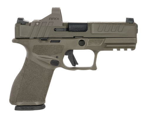Springfield Echelon 4.0C Viridian 9mm, 4" Barrel, Olive Drab Green, White Dot Front , Tactical U-Dot Rear , Range Bag, Viridian RFX11 3 MOA Green Dot, 4x15rd