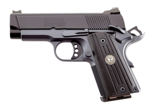 Wilson Combat eXperior Sentinel Sub-Compact Frame 9mm 8rd,3.60" Stainless Match Grade Barrel, Black Armor-Tuff Carbon Steel Serrated Slide, Gray Armor-Tuff Steel Frame Beavertail, Black
