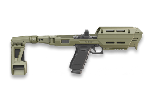 FAB Defense AMP, Pistol Conversion Kit, Folding Brace, Open-Top Optic Ready, Fits Glock 17/19, ODG