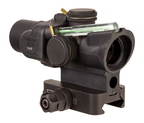 Trijicon Compact ACOG 1.5x16S, 1.5x Magnification, 16mm Objective, Dual Illuminated, Green 55gr .223 RTR Reticle, Black, Includes Q-LOC Mount