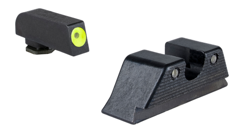 Trijicon HD Tritium Sight Set, Fits Glock 21/20/29/30/41 MOS (Including S and SF Variants), Green Tritium with Yellow Outline Front, Green Tritium with Black Outline U Notch Rear