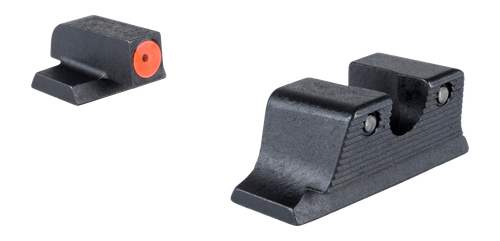Trijicon HD Tritium Night Sight Set, Fits S&W M&P C.O.R.E./M2.0 Optics Ready, Green Tritium with Orange Outline Front, Green Tritium with Black Outline U Notch Rear