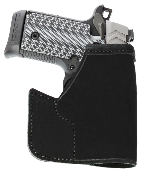 Galco Pocket Protector Holster ITPocket Style made of Leather with Black & Metal Reinforced Mouth fits S&W Bodyguard with Laser & 2" Barrel Charter Arms Undercover for Ambidextrous
