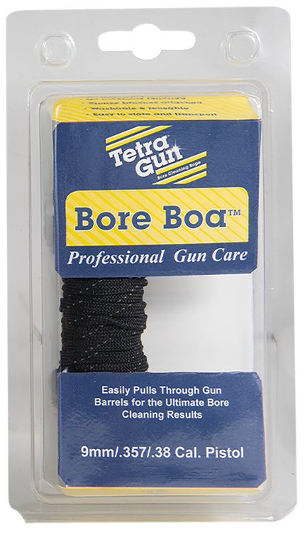 Tetra Bore Boa Bore Cleaning Rope 9mm/357 Mag/38 Caliber Handgun Firearm