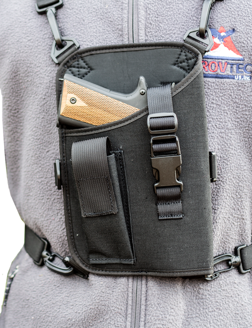 Grovtec Trail Pack Shoulder Black 1000D Nylon Harness Fits Large Semi-Auto Fits 4.50-5" Barrel