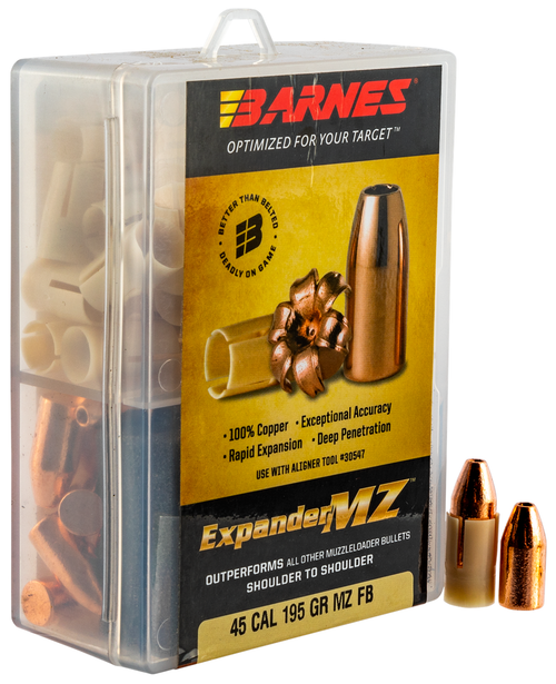 Barnes Bullets Expander MZ Muzzleloader 45 Caliber Expander MZ Hollow Point 195gr, 24rd/ Box
