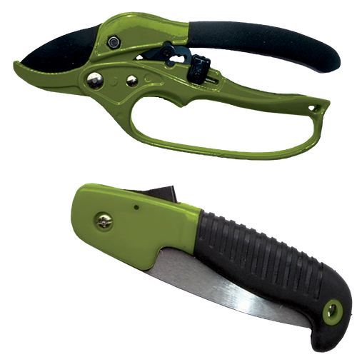HME Hunter's Combo Pack 7" Folding Saw Polymer Black with Shears