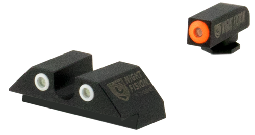 Night Fision GLK00107OZX Night Sight Set Square Front/U-Notch Rear Glock 17/17L/19/22-28/31-35/37-39 Tritium Green Tritium Orange Outline Tritium Green Tritium Black