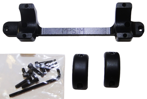DNZ Game Reaper Scope Mount/Ring Combo For Rifle Mossberg 100ATR/4X4/Patriot 1" Tube Medium Rings 1.06" Mount Height For Short Action Matte Black Aluminum
