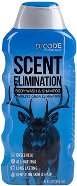 Code Blue Body Wash/Shampoo Scent Eliminator Odorless 12 oz Squeeze Bottle