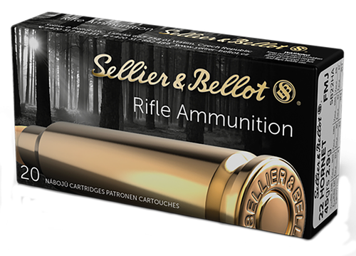 Sellier & Bellot 22 Hornet 45gr, Full Metal Jacket, 20rd Box/ 90 Case