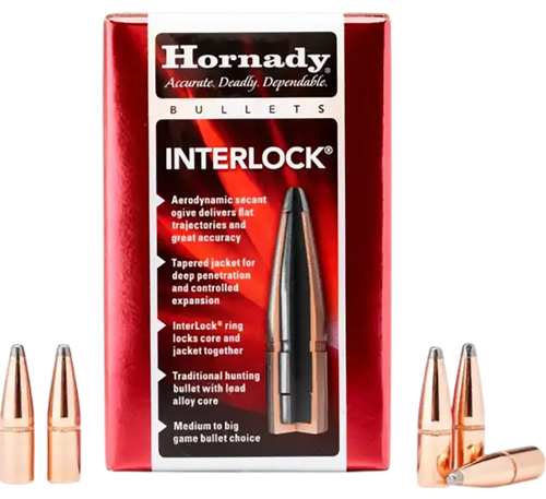 Hornady InterLock 6.5mm .264 160 grrd Nose 100 Per Box, BULLETS NOT AMMO