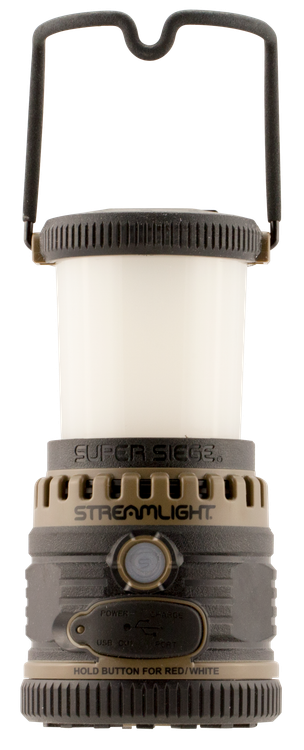 Streamlight Super Siege Lantern 1100/550/125 Lumens White LED/Red LED Lithium Ion Coyote
