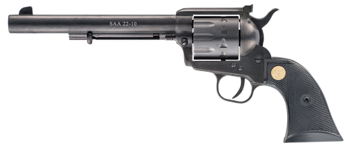 Chiappa 1873 22 LR, 7.5" Barrel, Blued, Black Grip, Exposed Hammer, 10rd