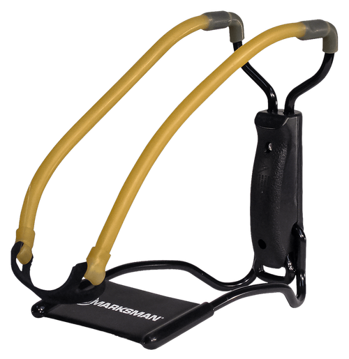 Marksman Folding Slingshot Yellow Classic Band Black Molded Handle