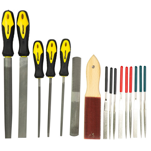 Wheeler Professional Gunsmithing File Set, 18 Piece, Includes Carrying Case, Black