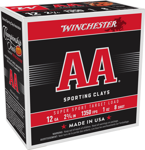AA Super-Sport 12 Ga, 2.75 Inch 1350 FPS 1 Ounce 8 Shot