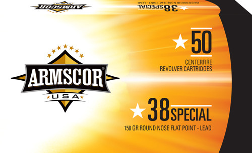 Armscor USA 38 Special 158gr Lead Round Nose Flat Point 50 Per Box