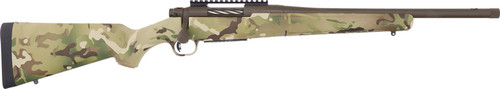 Mossberg Patriot Compact 6.5 Creedmoor 4rd,18" Patriot Brown Cerakote Threaded Bull Barrel, Patriot Brown Cerakote Steel Receiver Picatinny Rail, MultiCam Fixed Synthetic Stock